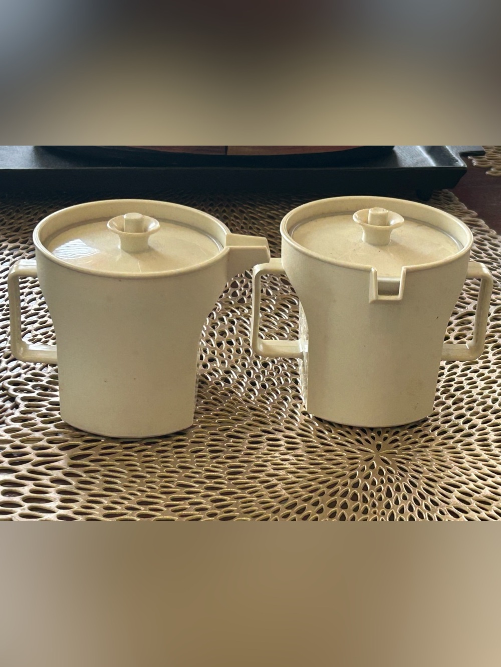 Vintage Creamer and Sugar Tupperware